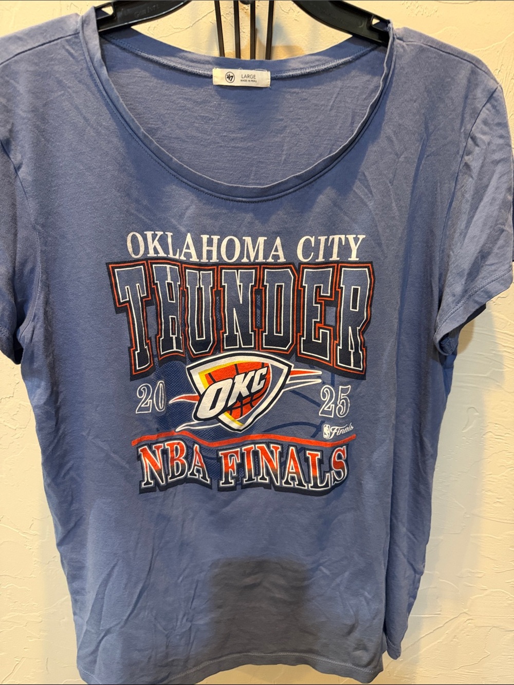 47 Brand Oklahoma City Thunder Short Sleeve Tee in Blue